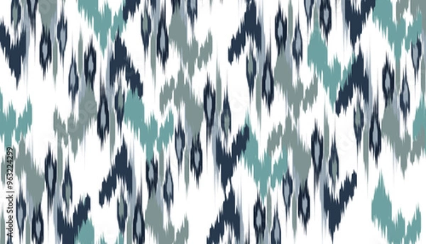 Fototapeta geometric ethnic vintage texture vector art design. textile fashion pattern line ikat seamless pattern and batik fabric texture asian background wallpaper geometry indian. Ethnic abstract ikat art .