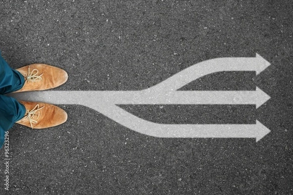 Obraz th n weg gabelung II