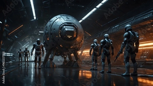 Obraz station at night