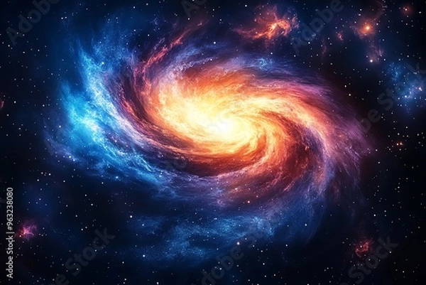 Fototapeta Cosmic Spiral Galaxy in Space.