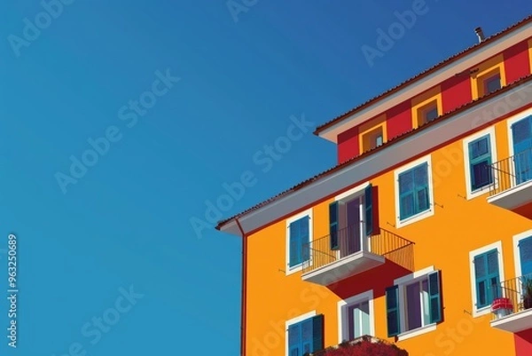 Fototapeta gable of a traditional half-timbered house in Marbach, Germany. Beautiful simple AI generated image