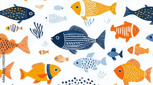 Obraz fish pattern graphics