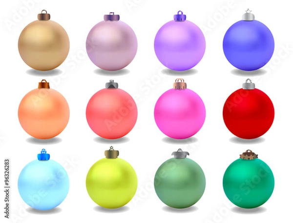 Fototapeta Christmas balls vector