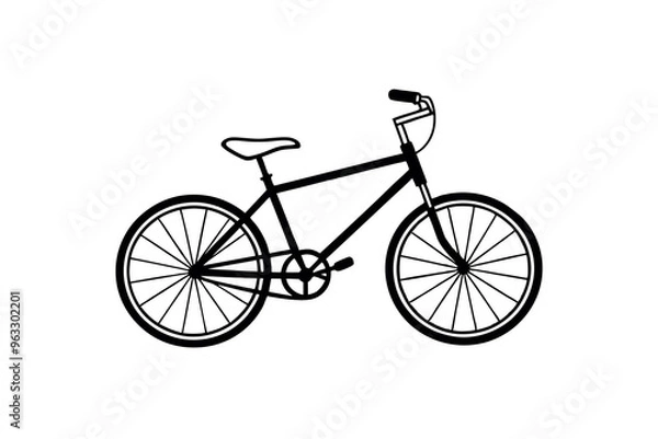 Fototapeta cycle line art vector silhouette