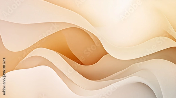 Fototapeta Abstract Beige and Brown Waves Background