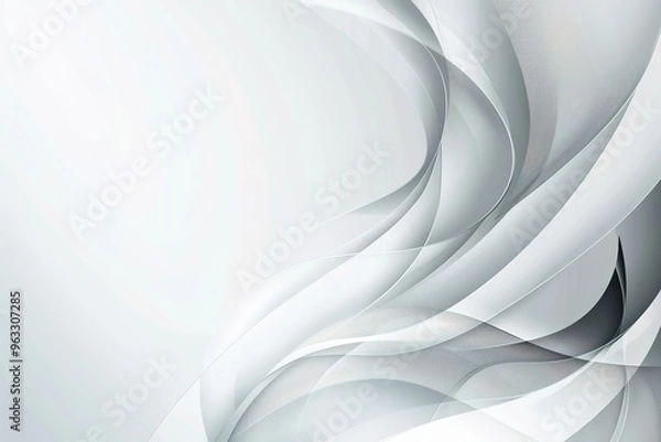 Fototapeta A white background with a wavy line in the middle