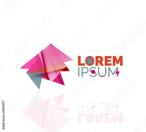 Obraz Logo, abstract geometric business icon