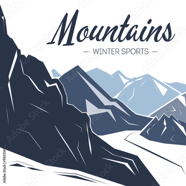 Fototapeta Holiday background with mountains