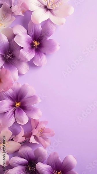 Obraz pink flowers background