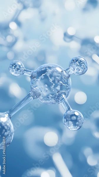 Fototapeta Molecular structure with a tech feel