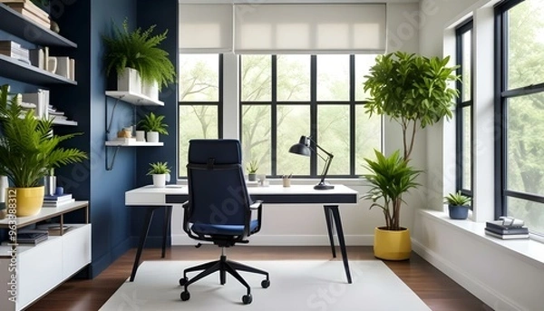 Fototapeta Photo interior modern design room 3d illustration