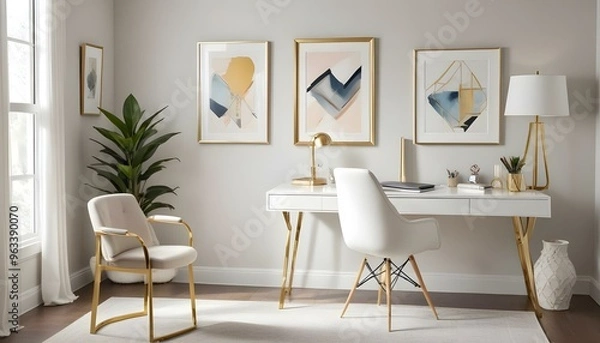 Fototapeta Photo interior modern design room 3d illustration