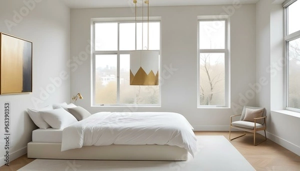 Fototapeta Photo interior modern design room 3d illustration