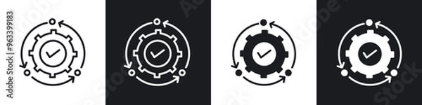 Fototapeta Methodology icon in filled and stroke
