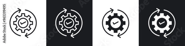 Fototapeta Optimization icon in filled and stroke