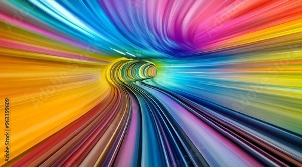Obraz Abstract Rainbow Tunnel Background