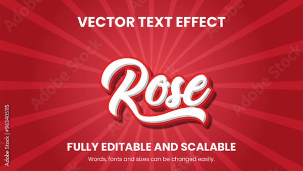 Obraz Vector 3d text effect design