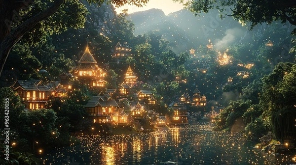 Fototapeta Fantasy art concept world design