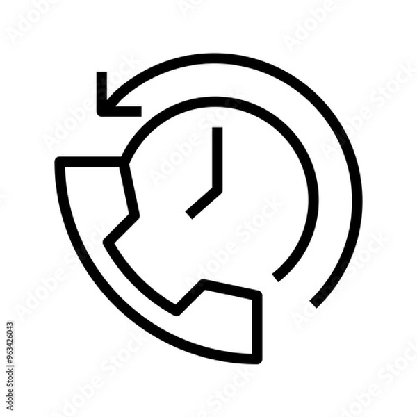 Fototapeta dial call with history icon