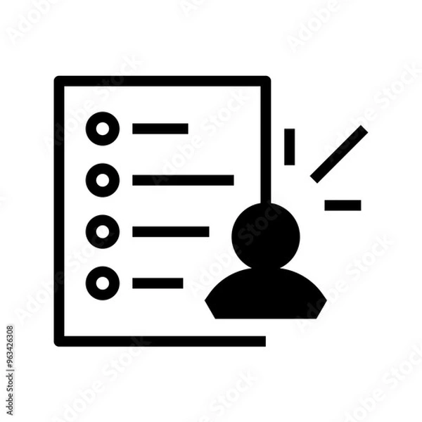 Fototapeta list of account contact user profile