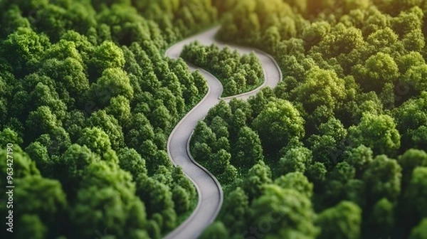 Fototapeta Sustainable Business Roadmap Integrating ESG Metrics into Eco Friendly