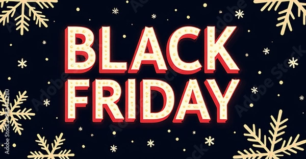 Obraz Black Friday message for sales season in november and holidays 