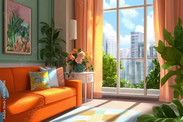 Fototapeta Isometric Home Interior