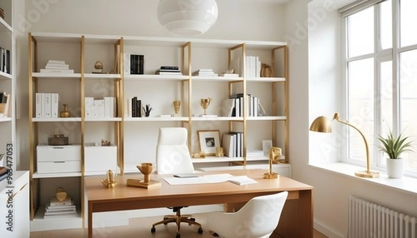 Fototapeta Photo interior modern design room 3d illustration