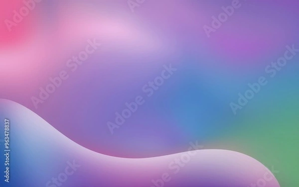Obraz Abstract gradient background. Colorful gradient background with a wavy line, ideal for design projects, presentations, or social media.