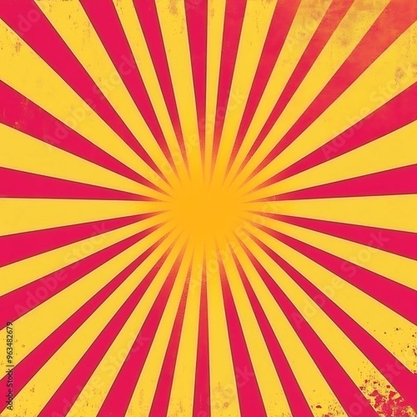 Fototapeta retro sunburst orange retro pink lines background
