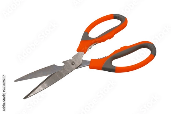 Fototapeta red stainless scissors in png format