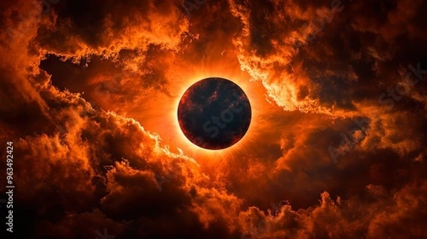 Fototapeta Planet Fantasy Solar Storm Universe System Clouds Globe Space