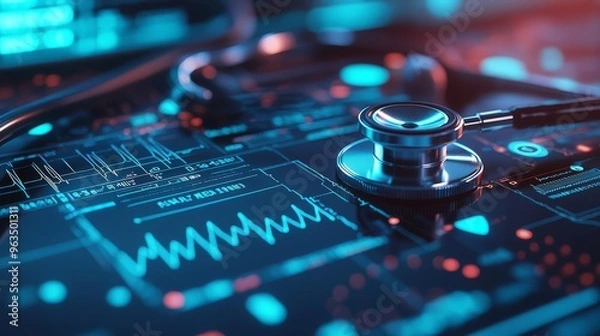 Fototapeta A secure telemedicine platform protecting patient data during a virtual consultation