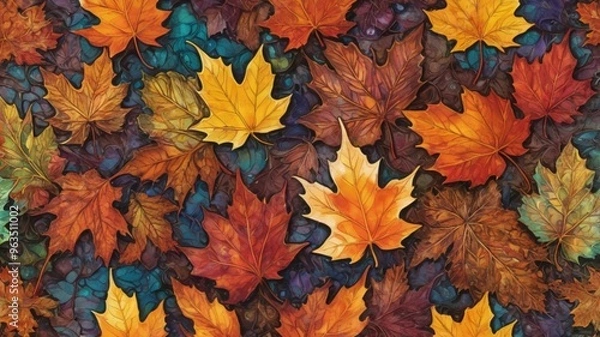 Obraz autumn leaves background