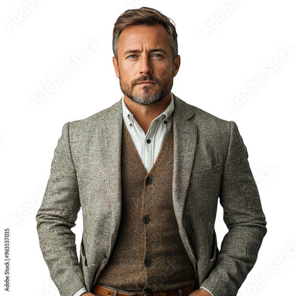 Fototapeta Russia Russian man isolated on a transparent background png file no background png file