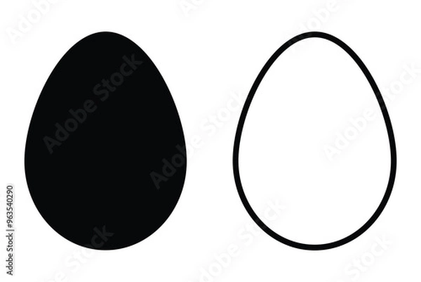 Fototapeta egg icon vector set
