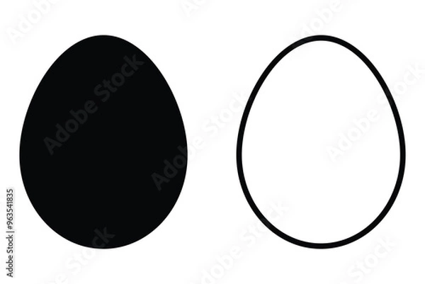 Obraz egg icon set vector Easter design eggs sign symbol 