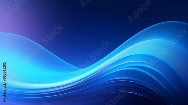 Fototapeta Abstract modern gradient neon soft light blue background with geometric circle wave pattern for Graphic Business hitech technology digital design illustration web template backdrop desktop wallpaper