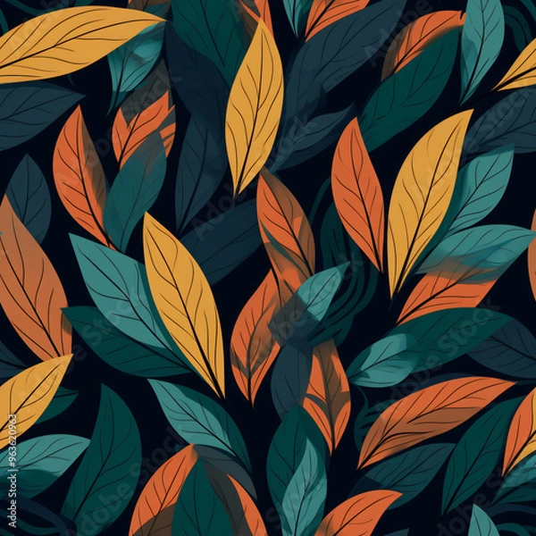 Obraz seamless pattern with leaves