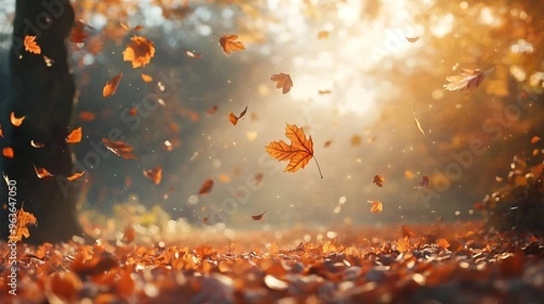 Fototapeta first day of fall concept 