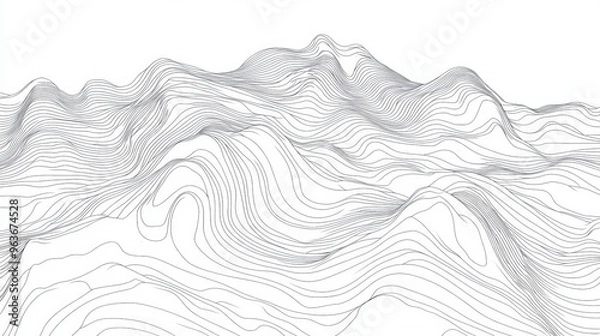 Fototapeta Abstract Mountain Contours