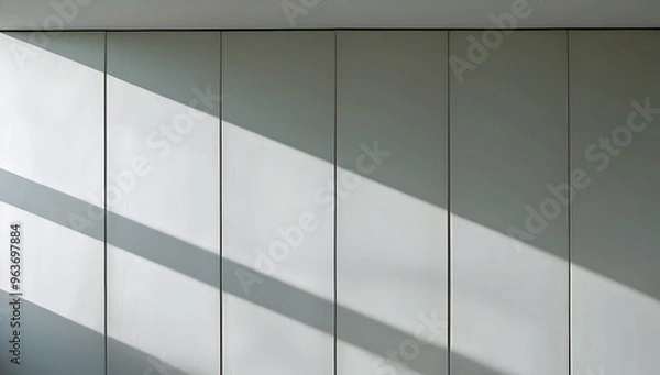Obraz Smooth Light Grey Office Wall with Natural Shadows