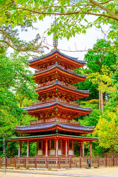 Obraz 京都、海住山寺の五重塔