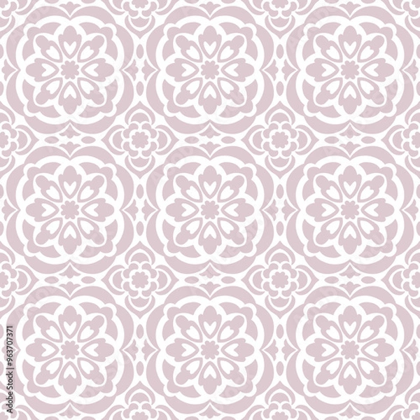 Fototapeta Medallion pattern repeat vector file Damask artwork traditional pattern