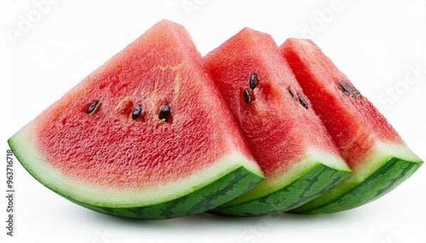 Fototapeta Watermelon isolated on white background, full depth of field
