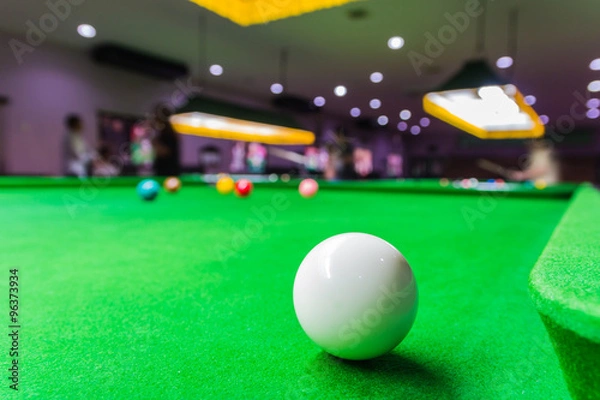Fototapeta Snooker ball on snooker table