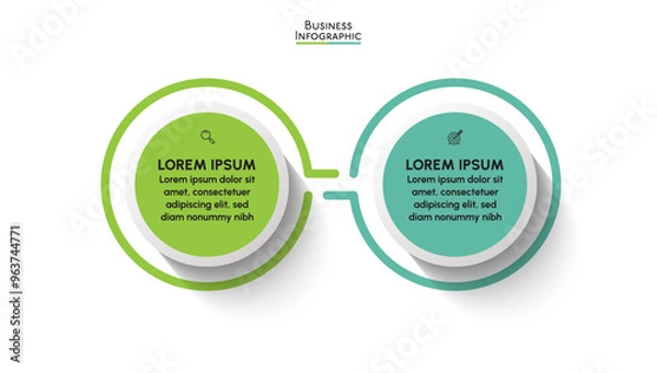 Obraz Business data visualization. timeline infographic icons designed for abstract background template milestone element modern diagram process technology digital marketing data presentation chart Vector