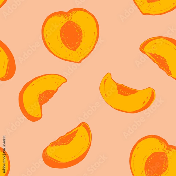 Obraz Tropical Peach seamless pattern