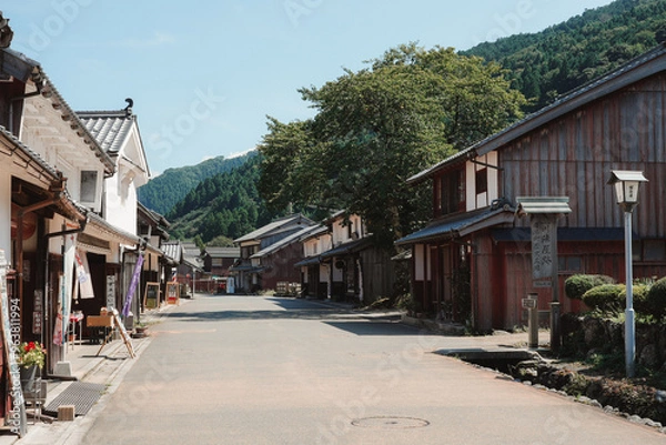 Obraz 日本の伝統的な街の風景。宿場町。熊川宿。福井県