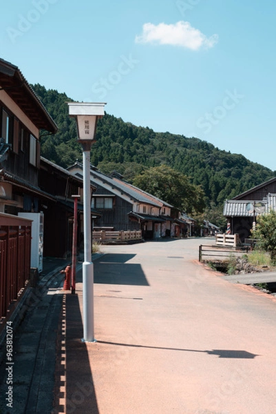 Obraz 日本の伝統的な街の風景。宿場町。熊川宿。福井県